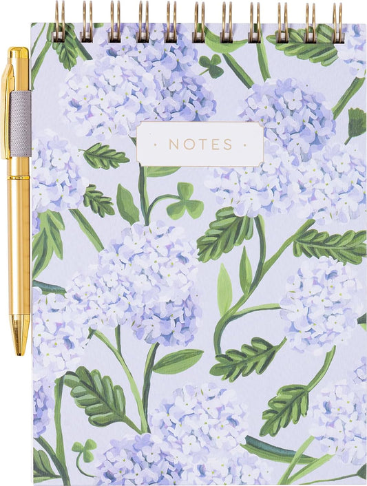 Block de Notas Anillado con Boligrafo - Hydrangea