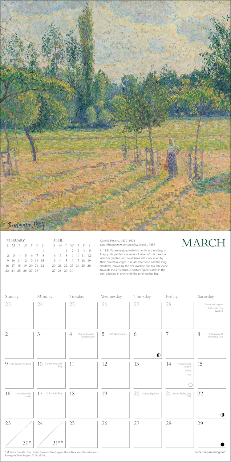 Calendario Pared 2025 12M Mini - The National Gallery