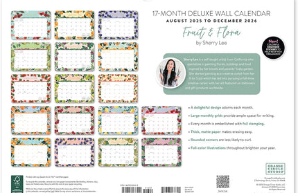 Calendario 2026 Pared 17M - Fruit and Flora