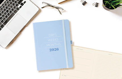 Agenda 2026 18M Semanal A5 - Blue Modern