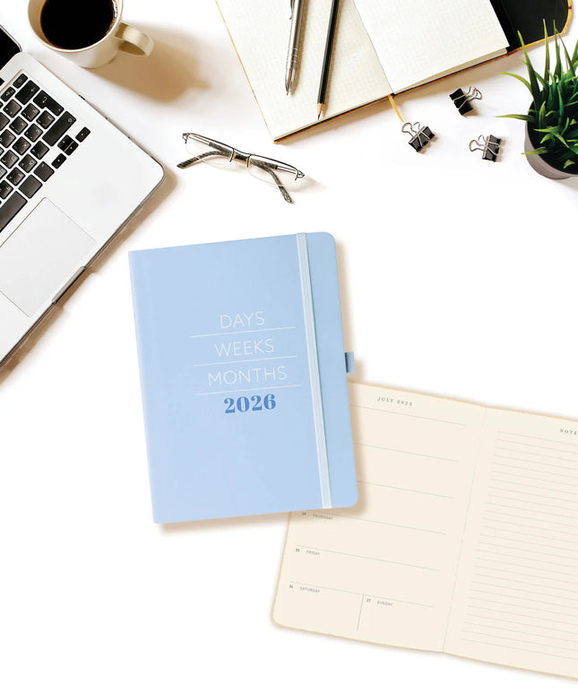 Agenda 2026 18M Semanal A5 - Blue Modern