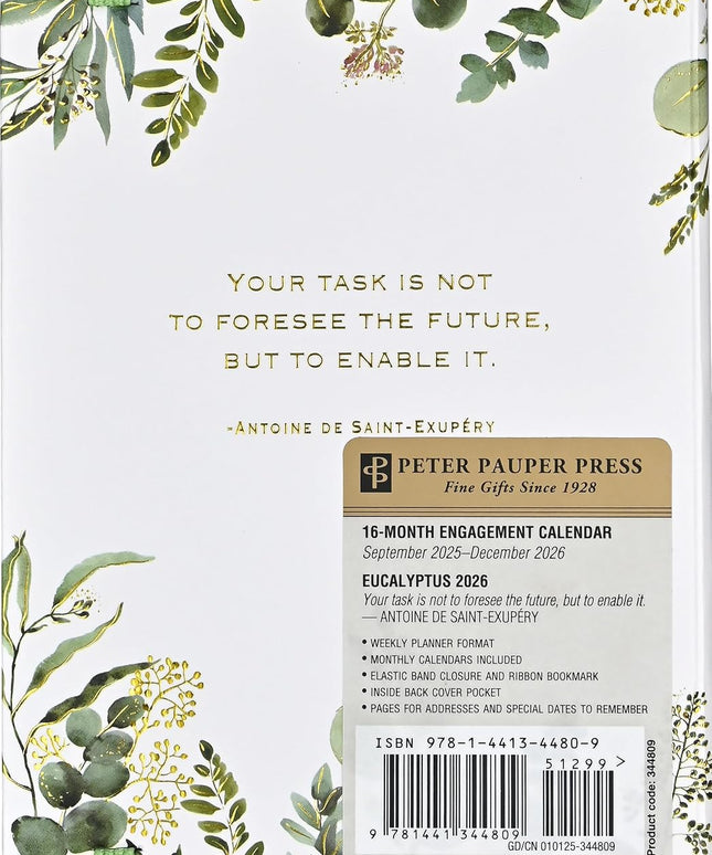 Agenda 2026 Sem Vista 16M - Eucalyptus