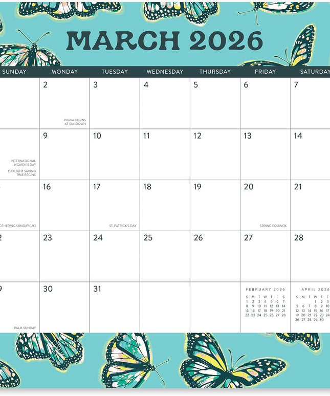 Calendario 2026 Magnético 17M - Mariposas