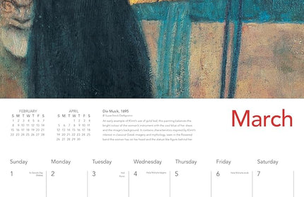 Calendario Pared 2026 12M Grande - Gustav Klimt