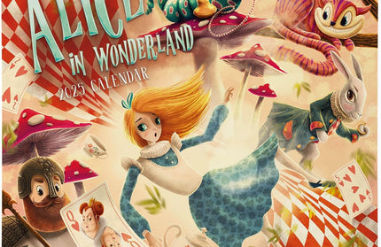 Calendario 2025 Mensual Pared 12M - Alice in Wonderland
