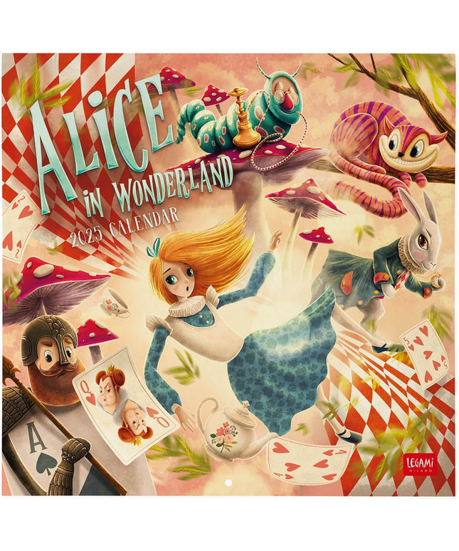 Calendario 2025 Mensual Pared 12M - Alice in Wonderland