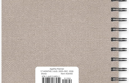 Agenda 2026 Anillada Sem Vista 17M - Stone Agatha
