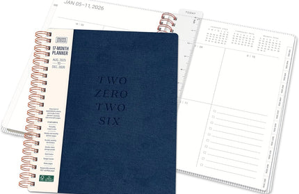 Agenda 2026 Anillada Sem Vista 17M - Azul Baxter