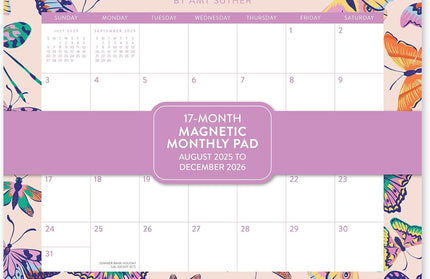 Calendario 2026 Magnético 17M - Mariposas