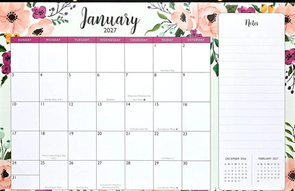 Calendario 2027 12M - Floral