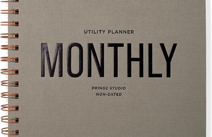 Agenda sin Fecha Mensual - Utility Gris