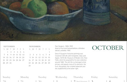 Calendario Pared 2025 12M Mini - The National Gallery