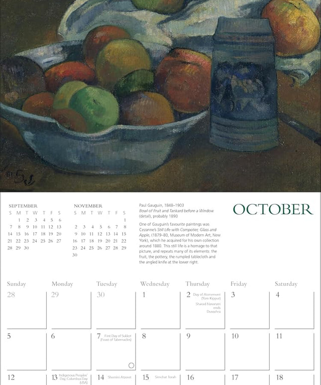 Calendario Pared 2025 12M Mini - The National Gallery