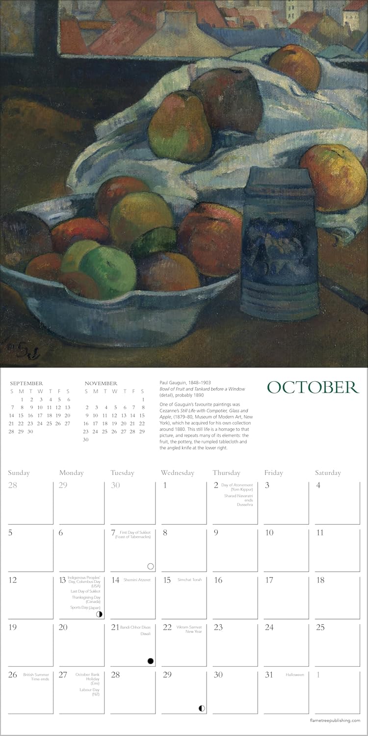 Calendario Pared 2025 12M Mini - The National Gallery