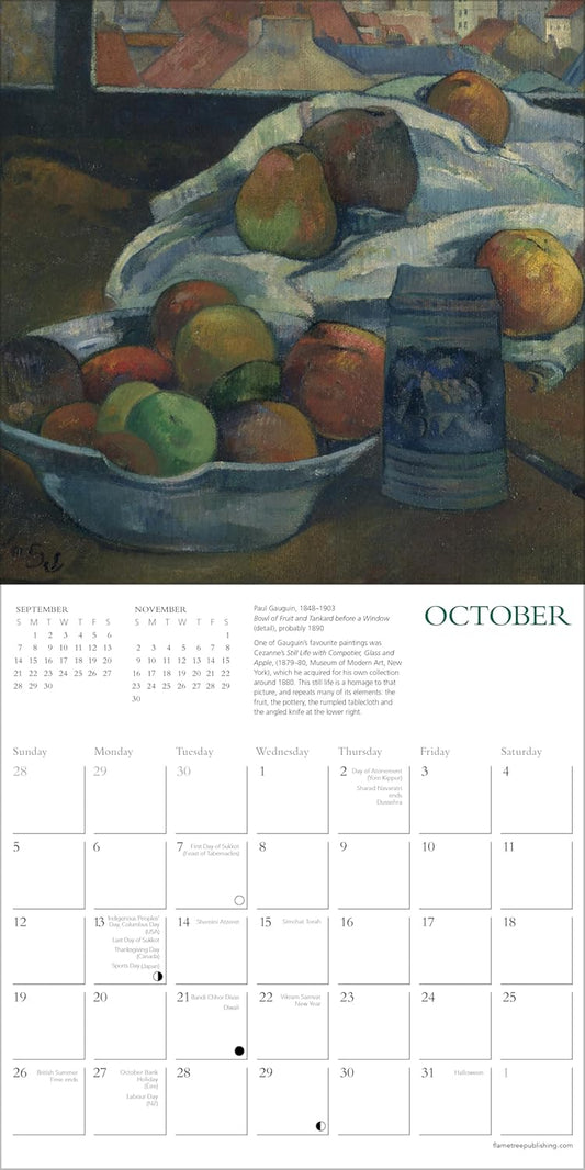 Calendario Pared 2025 12M Mini - The National Gallery