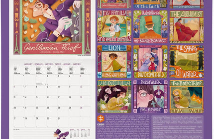 Calendario 2025 Mensual Pared 12M - Book Lovers