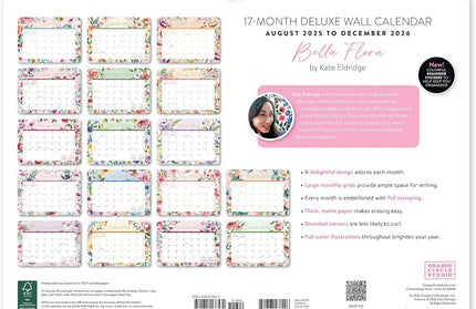 Calendario 2026 Pared 17M - Bella Flora