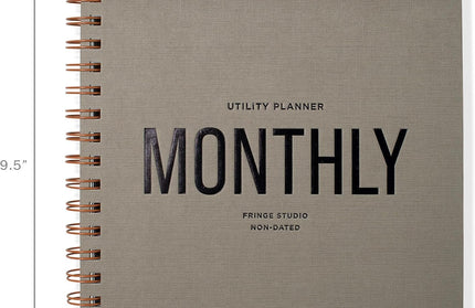 Agenda sin Fecha Mensual - Utility Gris