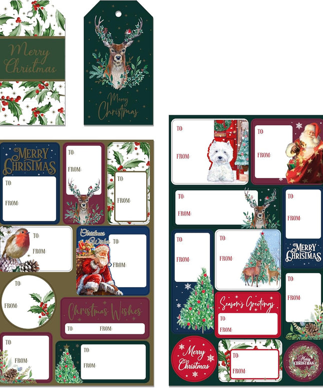 Etiquetas Adhesivas y Tags Navidad - Tradicionales