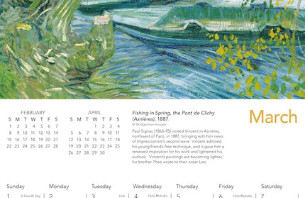 Mini Calendario Pared 2026 12M - Vincent van Gogh