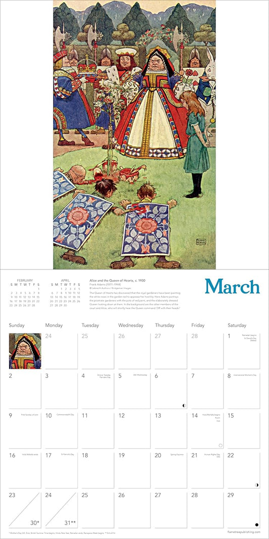 Calendario Pared 2025 12M Grande - Alicia en el País de las