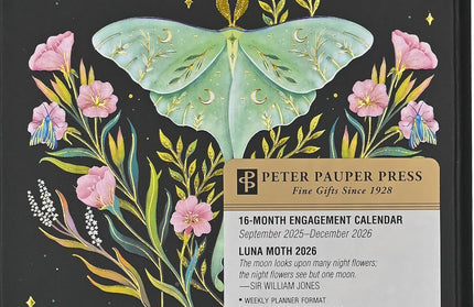 Agenda 2026 Sem Vista 16M - Luna Moth