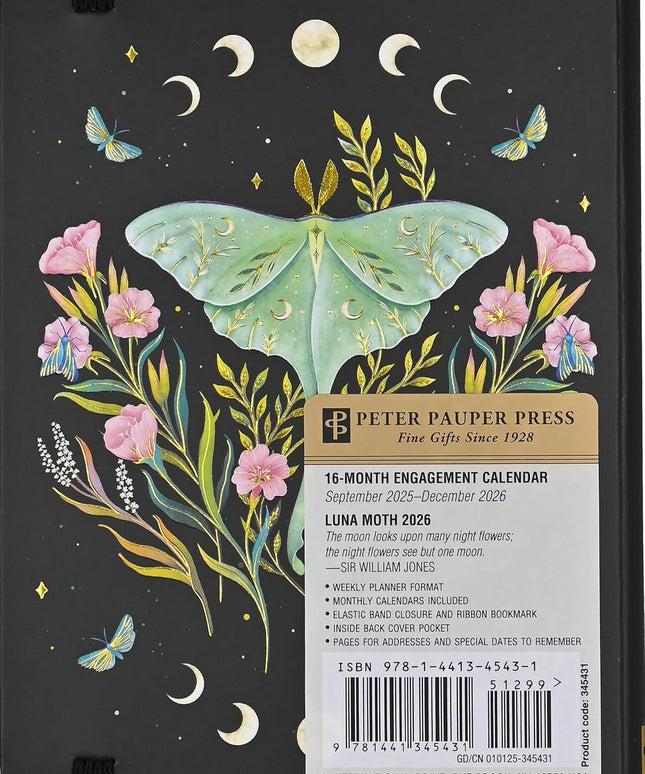 Agenda 2026 Sem Vista 16M - Luna Moth