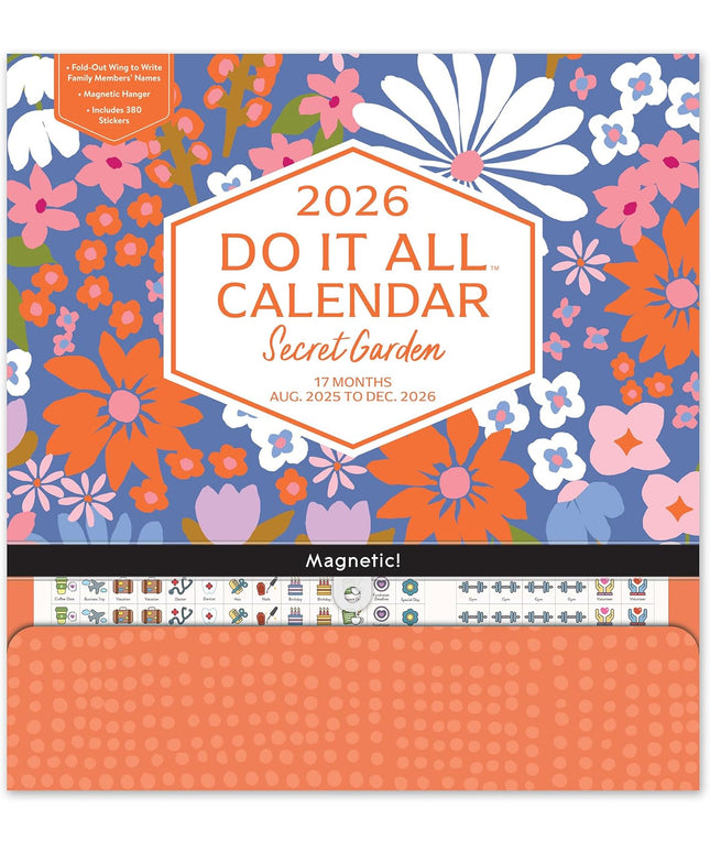 Calendario 2026 Pared 17M - Secret Garden