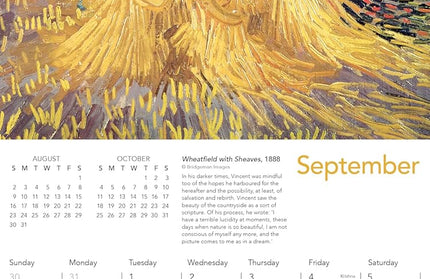 Mini Calendario Pared 2026 12M - Vincent van Gogh