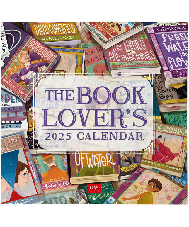 Calendario 2025 Mensual Pared 12M - Book Lovers