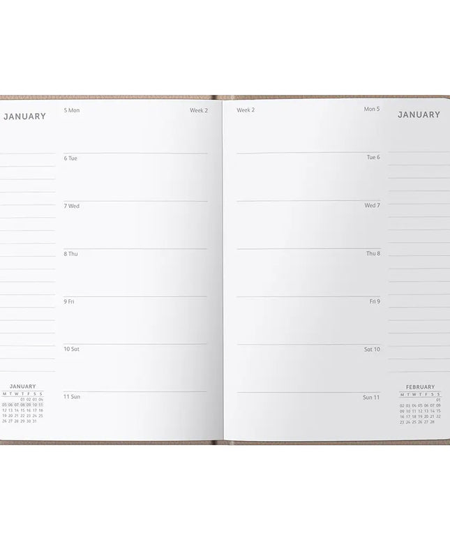 Agenda 2026 Mediana 12M Sem Vista - Caramelo