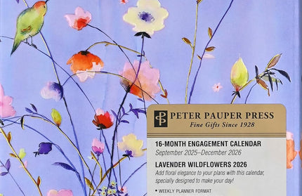 Agenda 2026 Sem Vista 16M - Lavender Wildflowers