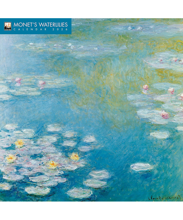 Calendario Pared 2026 12M Grande - Monet's Waterlilies