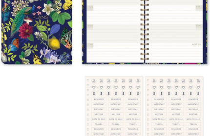 Agenda Semanal Sin Fechas - Floral Vintage Foil Dorado