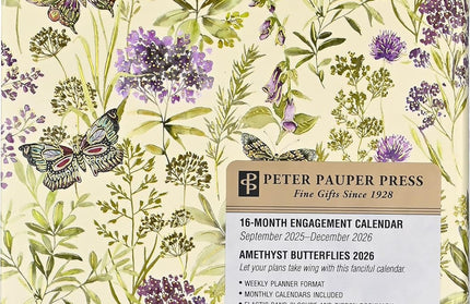 Agenda 2026 Sem Vista 16M - Amethyst Butterflies