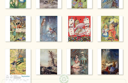 Calendario Pared 2025 12M Grande - Alicia en el País de las