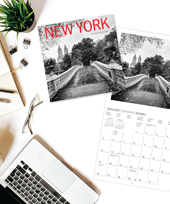Calendario 2025 Mini Pared 12M - New York