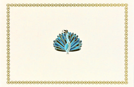 Caja Tarjetas y Sobres - Peacock