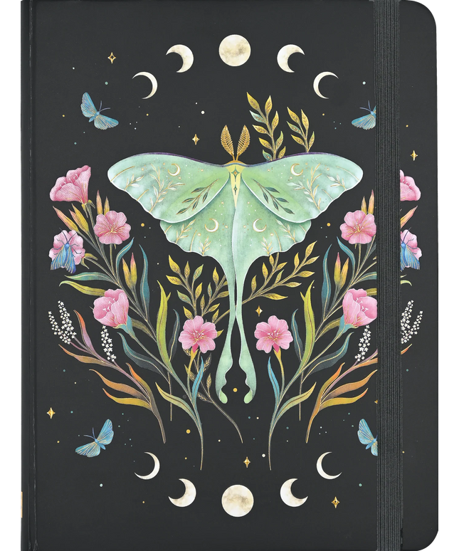 Libreta con Elástico Mediana - Luna Moth