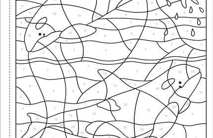 Libro para Colorear por números - Under the Sea