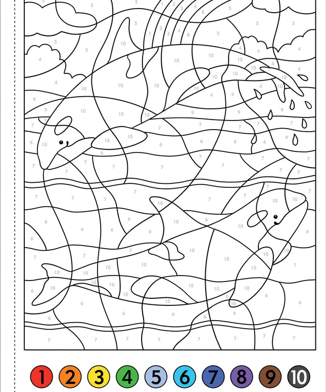Libro para Colorear por números - Under the Sea