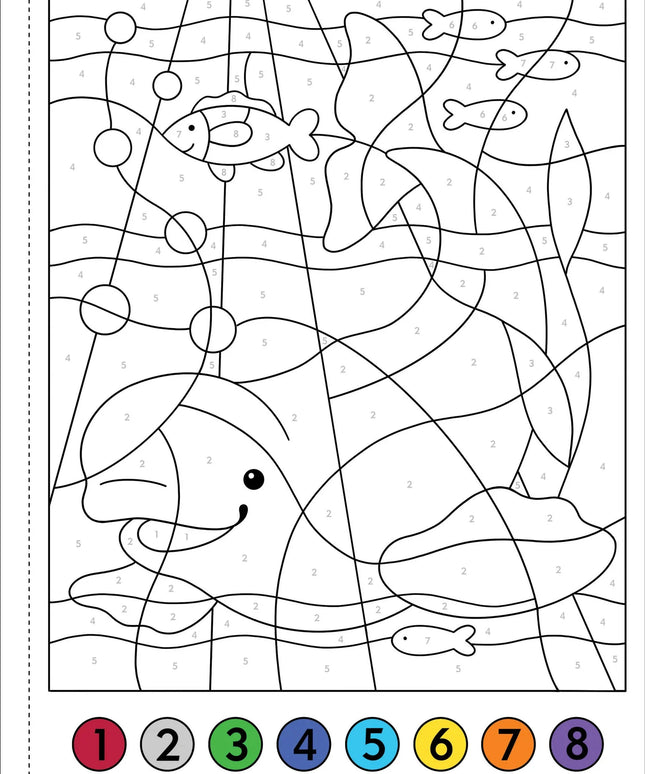 Libro para Colorear por números - Under the Sea