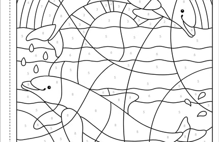 Libro para Colorear por números - Under the Sea