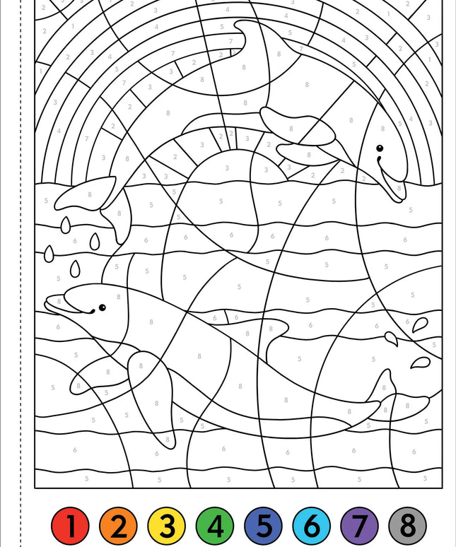 Libro para Colorear por números - Under the Sea