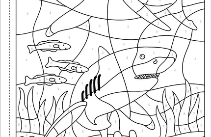 Libro para Colorear por números - Under the Sea