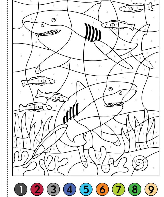 Libro para Colorear por números - Under the Sea