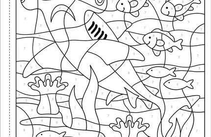 Libro para Colorear por números - Under the Sea