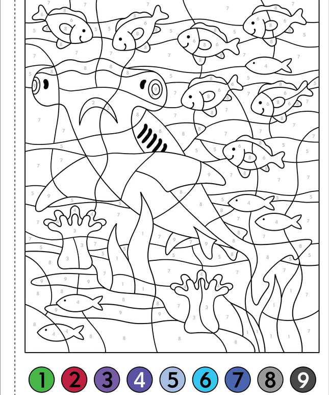 Libro para Colorear por números - Under the Sea
