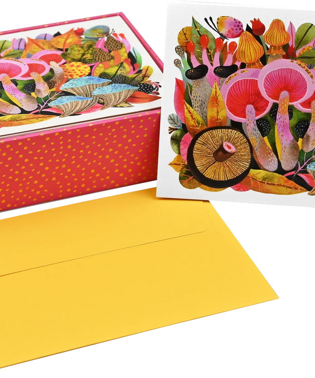 Caja Tarjetas y Sobres - Mushroom Medley