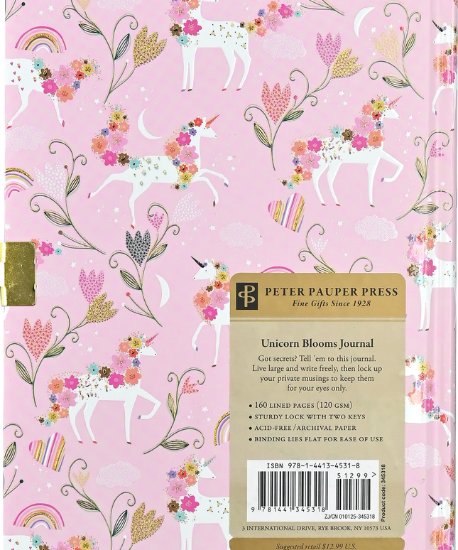 Diario  de Vida - Unicornios y Flores